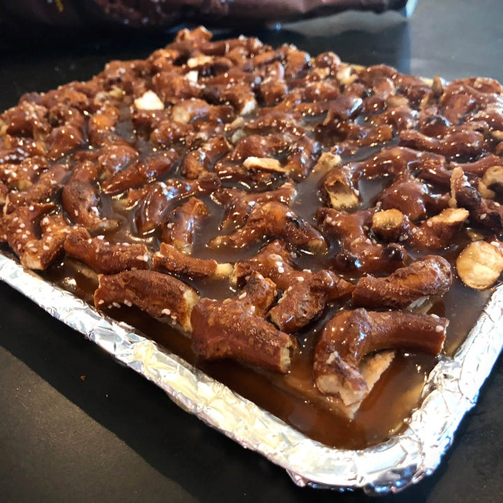 CARAMEL PRETZEL BARS