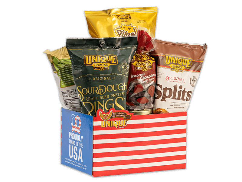 Pretzel Flag Gift Basket Box image 0