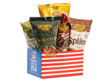 Pretzel Flag Gift Basket Box