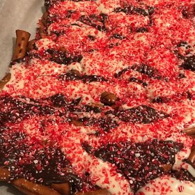 Shells Chocolate Peppermint Pretzel Bark Recipe