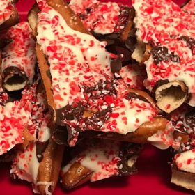 Shells Chocolate Peppermint Pretzel Bark Recipe