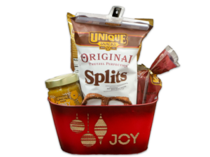 Red Joy Tin with unique snacks
