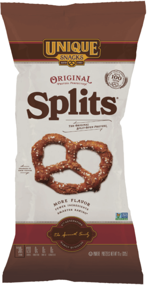 11oz bag of Unique Snacks Original Splits