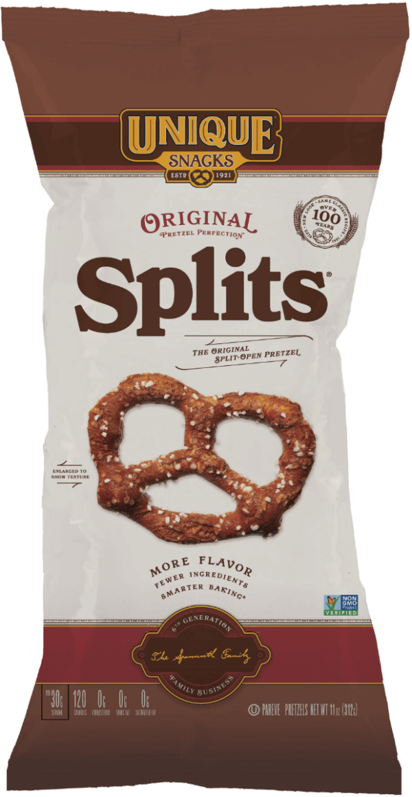 11oz bag of Unique Snacks Original Splits