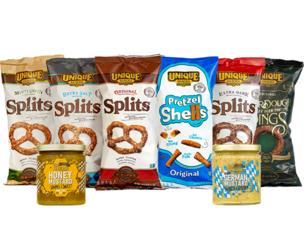 Bags of pretzels and dips included in the Ultimate Variety Pack