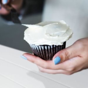 “Splits” Chocolate Caramel Cupcake