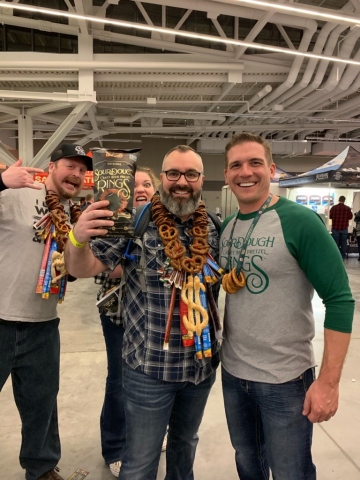 unique pretzels at beer fest