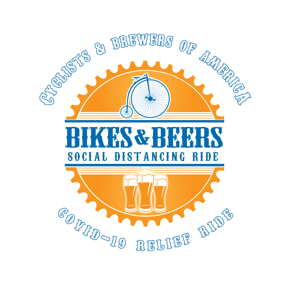 Cyclists and brewers of America bikes and beers social distancing ride Covid-19 relief ride