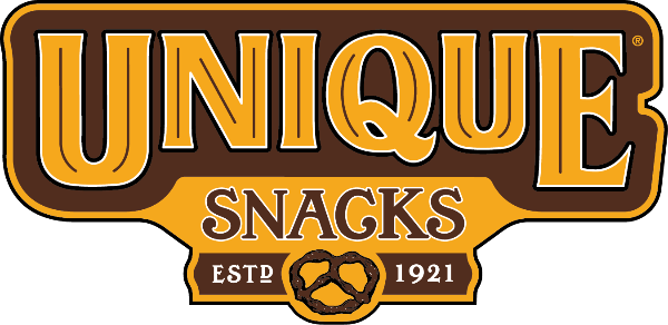 Unique Snacks logo, Estd 1921, link for return to site homepage