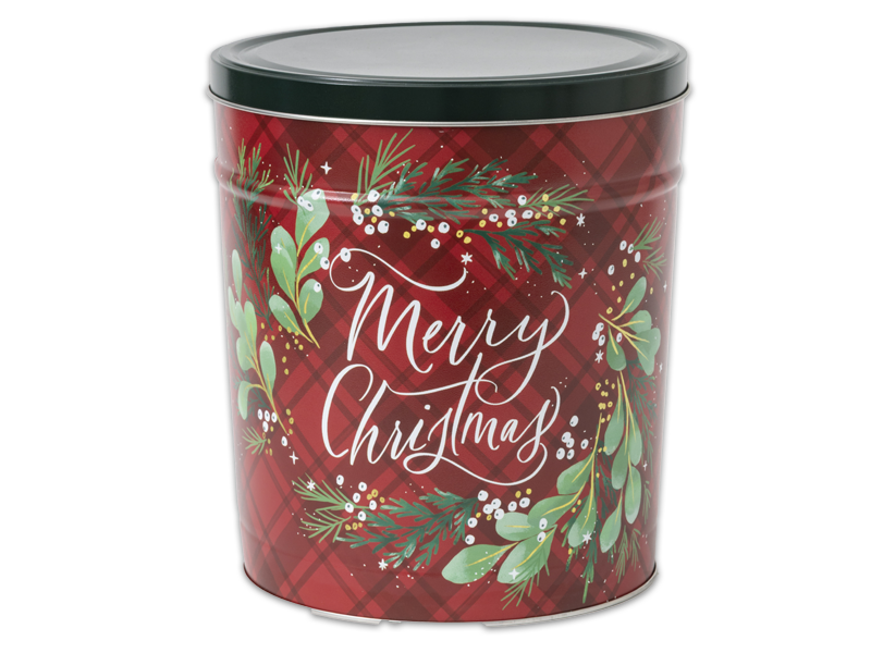 Read Plaid Merry Christmas Tin