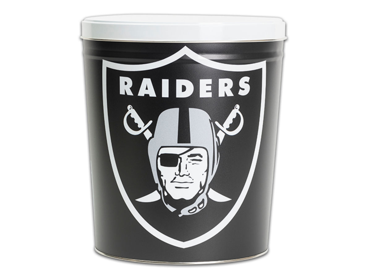 Las Vegas Raiders Tin | Buy Pretzels Online | Unique Snacks