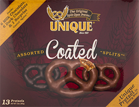 Box of 13 Assorted Chocolate Coated PretzelSplits