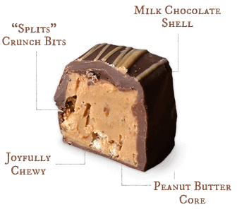 Diagram of Unique Snacks milk chocolate crunchie